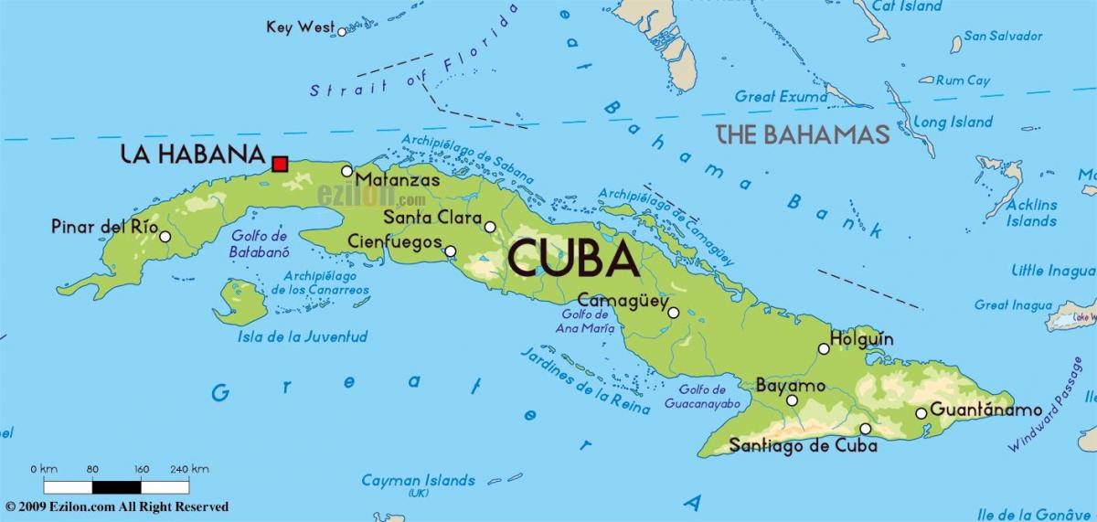 Mappa della capitale di Cuba